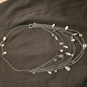 Elegant Silver Multi-Layer Necklace